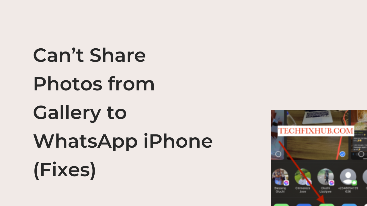 Can’t Share Photos from Gallery to WhatsApp iPhone