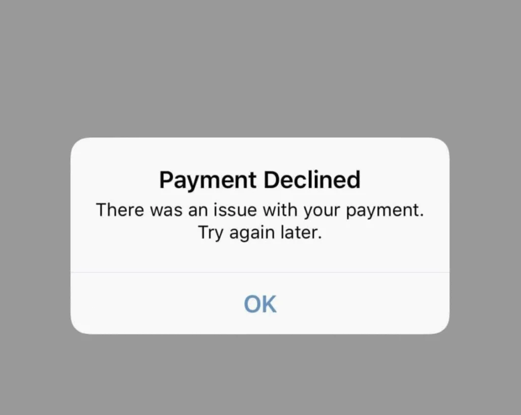 Venmo Payment Declined