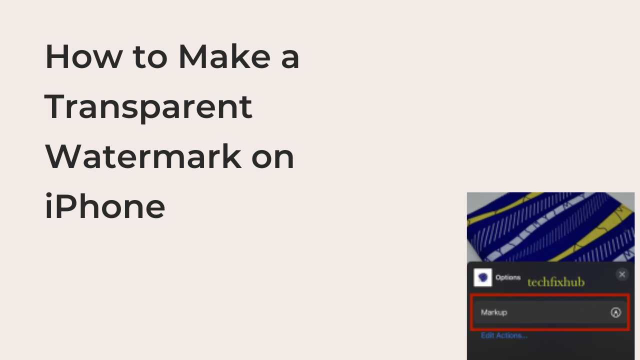 How to Make a Transparent Watermark on iPhone 